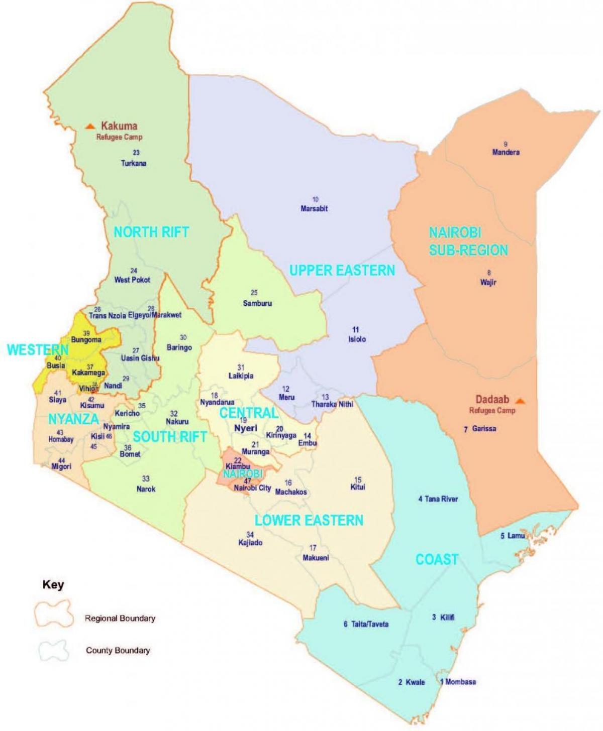 kart over Kenya religion