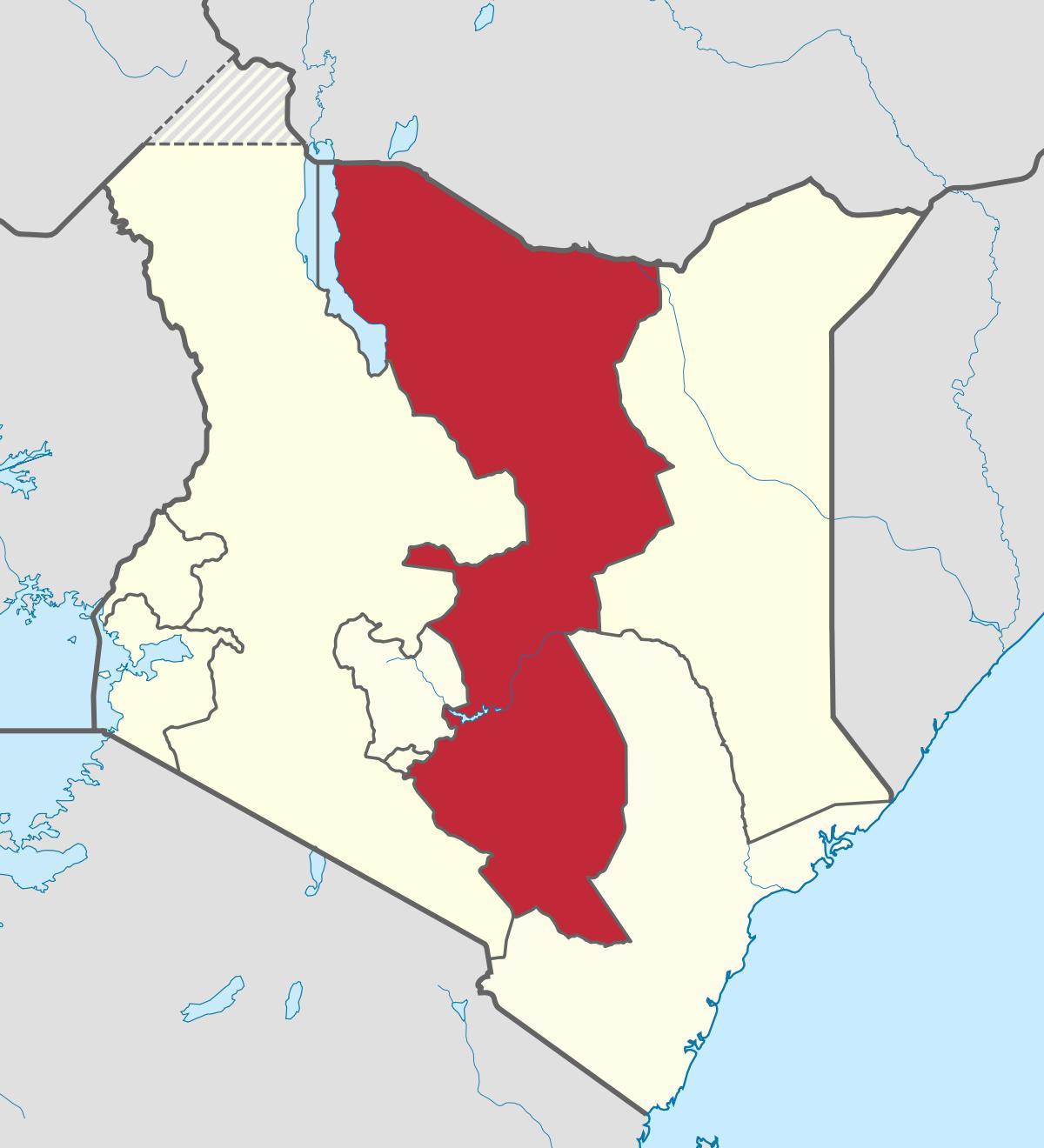 kart over øst-provinsen Kenya