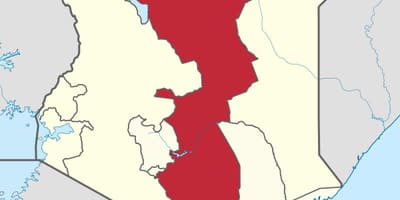 Kart over øst-provinsen Kenya