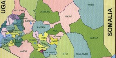 Nytt kart over Kenya fylker