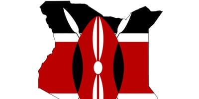 Kart over Kenya flagg