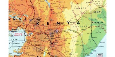 Kenya geografiske kart