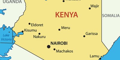 Kart over Kenya land