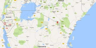 Verdenskart som viser Kenya