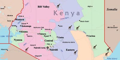 Kart over Kenya språk