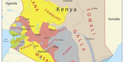Kenya etniske kart