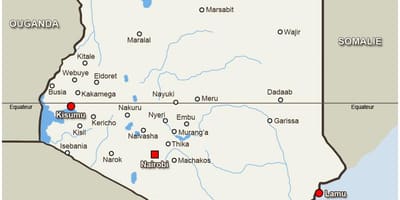 Kart over Kenya kitale