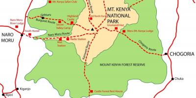 Kart av mount Kenya